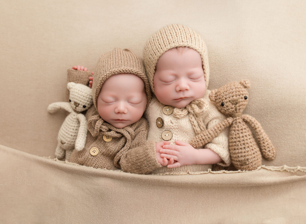 Atlanta twin newborn photographer Sandy Springs studio